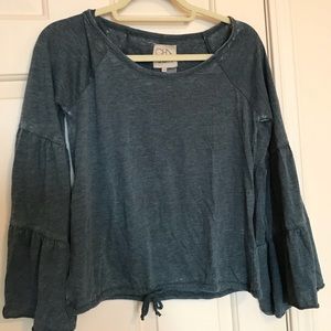 Bell Sleeve Tie Shirt